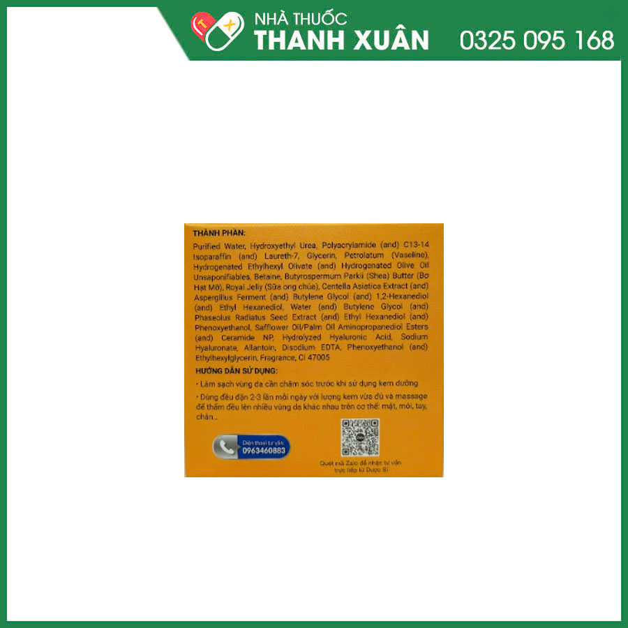 Repasol Cream giúp hỗ trợ dưỡng ẩm, làm đều màu da, giảm nếp nhăn trên da, hạn chế lão hoá da